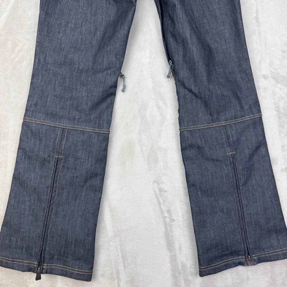 Athleta Denim Snow Pants Womens 0 Blue Flare Ski Snowboard Winter Hiking 2011